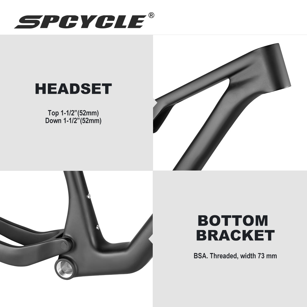 Spcycle M868 Full Suspension Carbon MTB Frame 29er