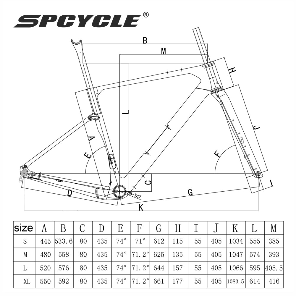 Spcycle G028 Carbon Gravel Bike Frame 700x57C UDH Hanger Gravel Bike Carbon Frameset