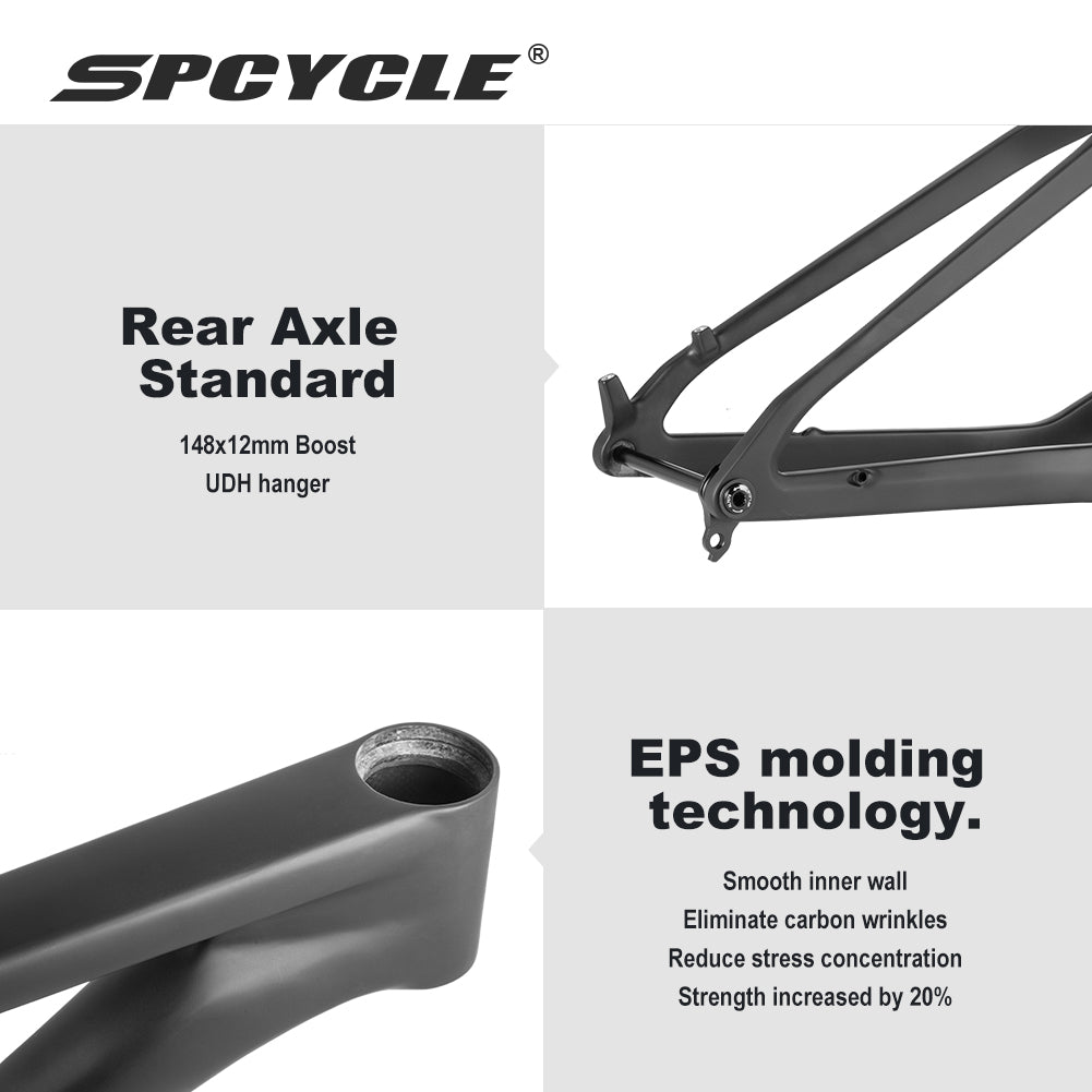 Spcycle M868 Full Suspension Carbon MTB Frame 29er