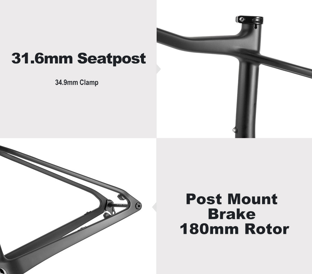Spcycle 2027 New 32er MTB Carbon Frame 32er Hardtail Mountain Bike Frameset With 32 Carbon Rigid Fork