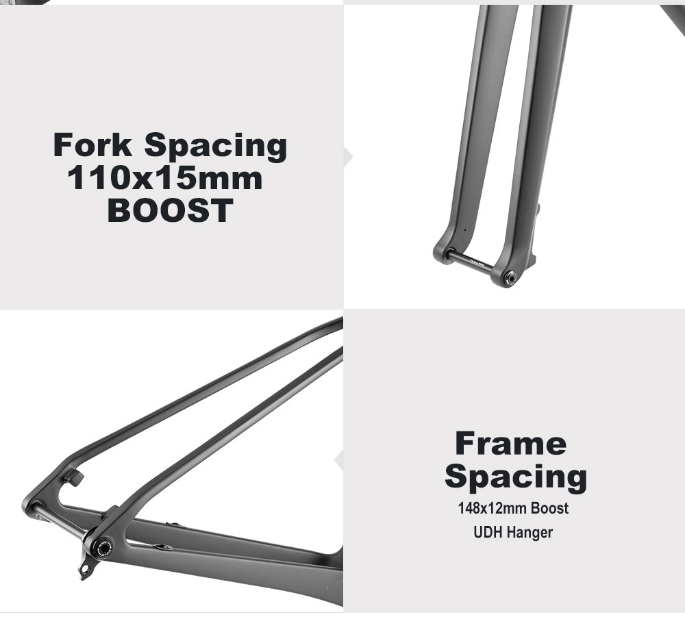 Spcycle 2027 New 32er MTB Carbon Frame 32er Hardtail Mountain Bike Frameset With 32 Carbon Rigid Fork
